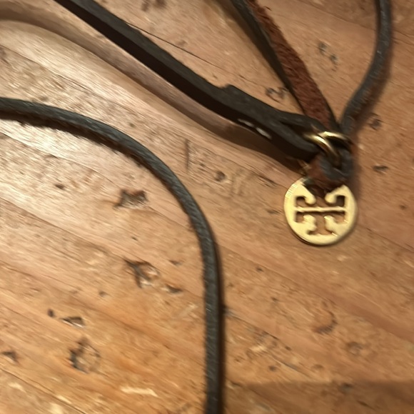 RARE TORY BURCH AGATE STONE decorative necklace on a leather adjustable cord - Picture 3 of 5